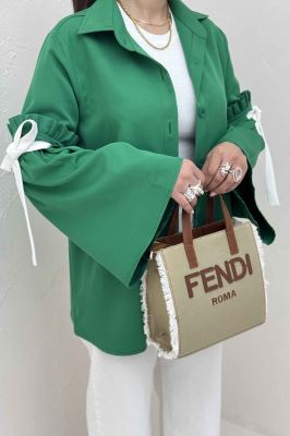 شومیز مانتویی مازراتی آستین بندی ملوسک