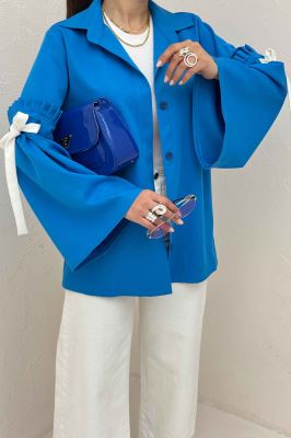 شومیز مانتویی مازراتی آستین بندی ملوسک