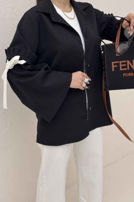 شومیز مانتویی مازراتی آستین بندی ملوسک