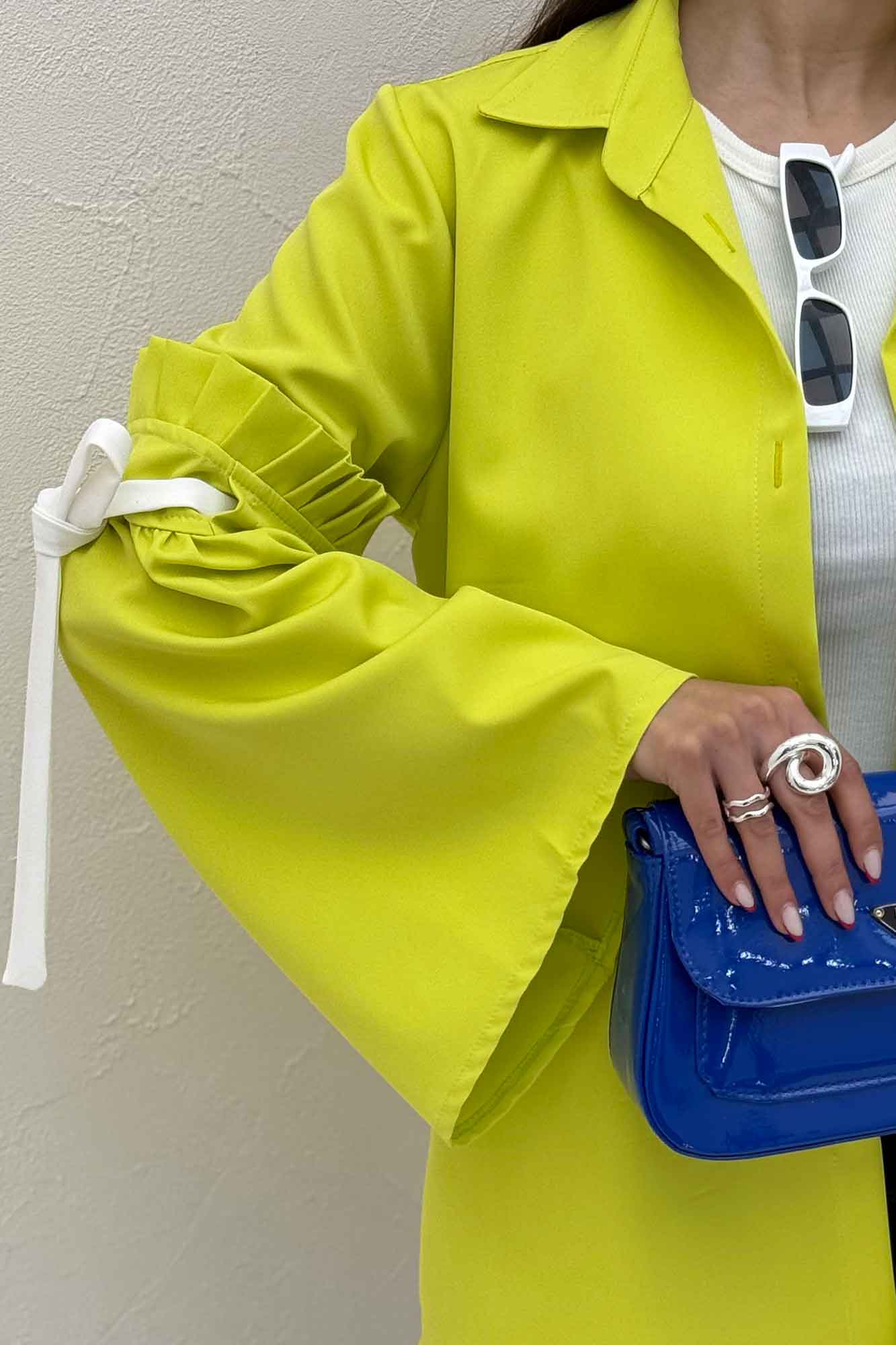 شومیز مانتویی مازراتی آستین بندی ملوسک