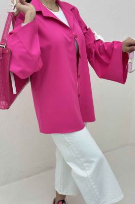 شومیز مانتویی مازراتی آستین بندی ملوسک