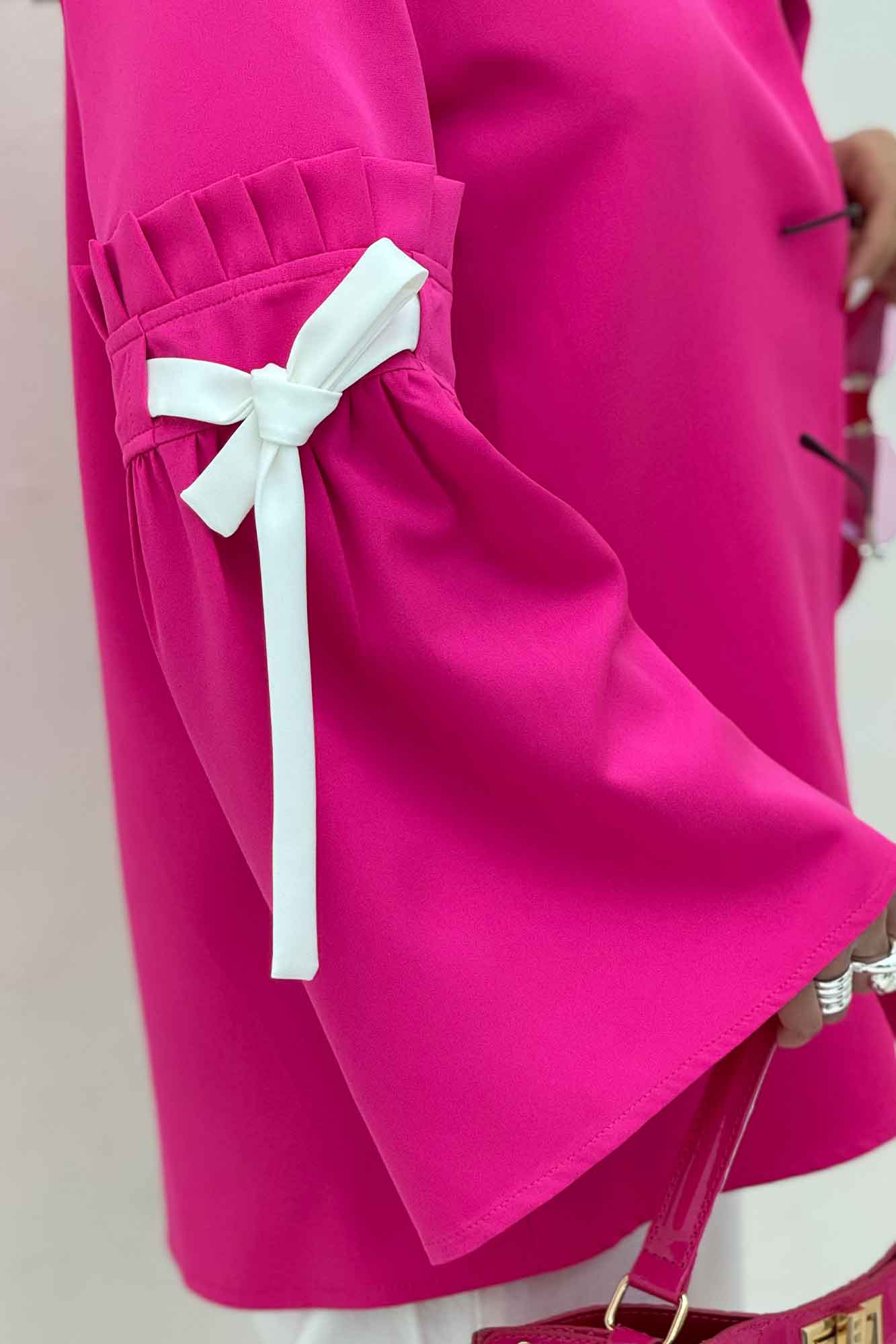 شومیز مانتویی مازراتی آستین بندی ملوسک