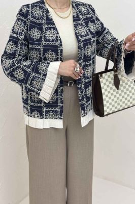 کت سوزن دوزی پایین پیلیسه طرح 8