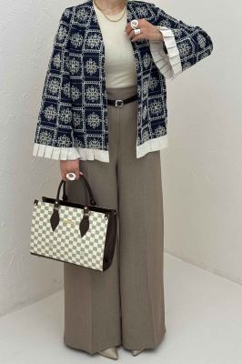 کت سوزن دوزی پایین پیلیسه طرح 8