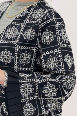 کت سوزن دوزی پایین پیلیسه طرح 8