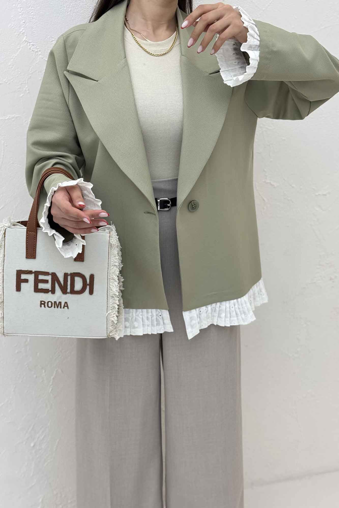 کت مازراتی کجراه تک دکمه سر آستین تور 