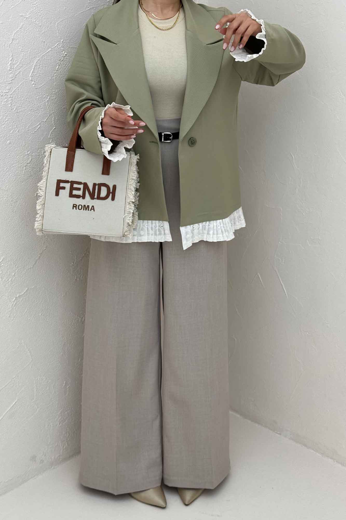 کت مازراتی کجراه تک دکمه سر آستین تور 