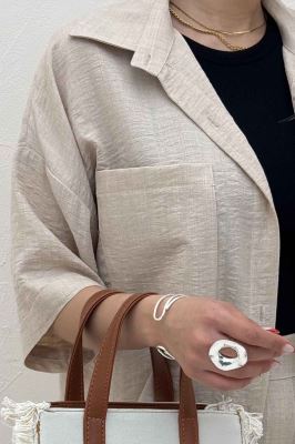 ست شومیز و شورتک شانتون راه راه