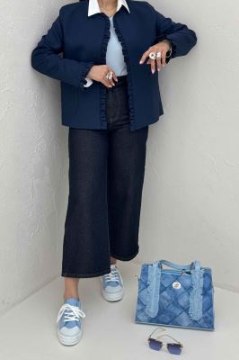 کت مازراتی کجراه چین دار دو جیب رو ERNEST