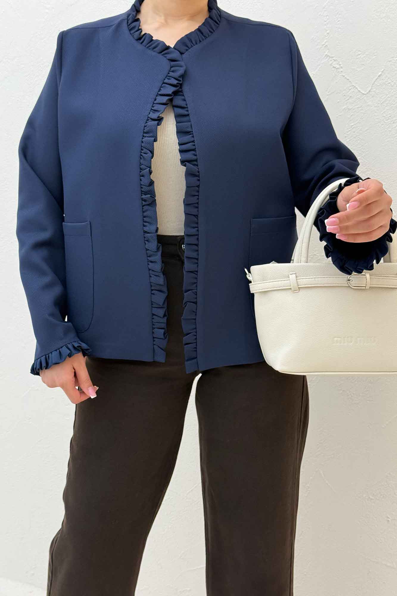 کت مازراتی کجراه لبه چین دار ERNEST