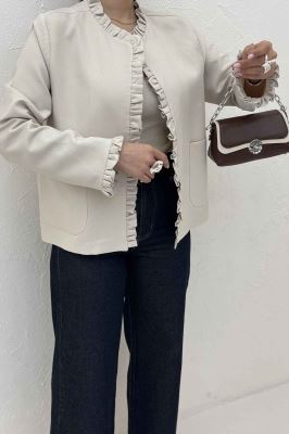 کت مازراتی کجراه چین دار دو جیب رو ERNEST