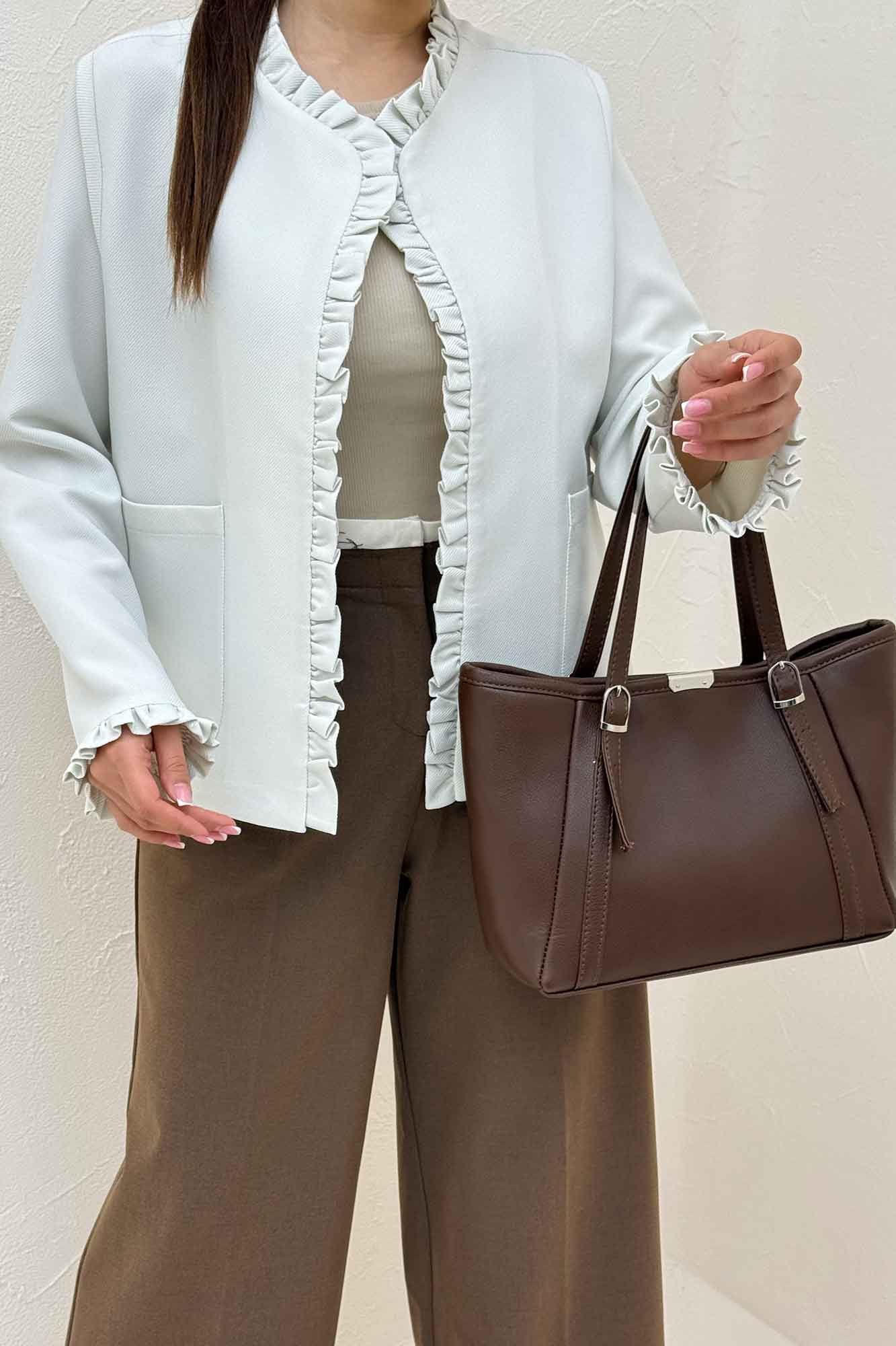 کت مازراتی کجراه لبه چین دار ERNEST