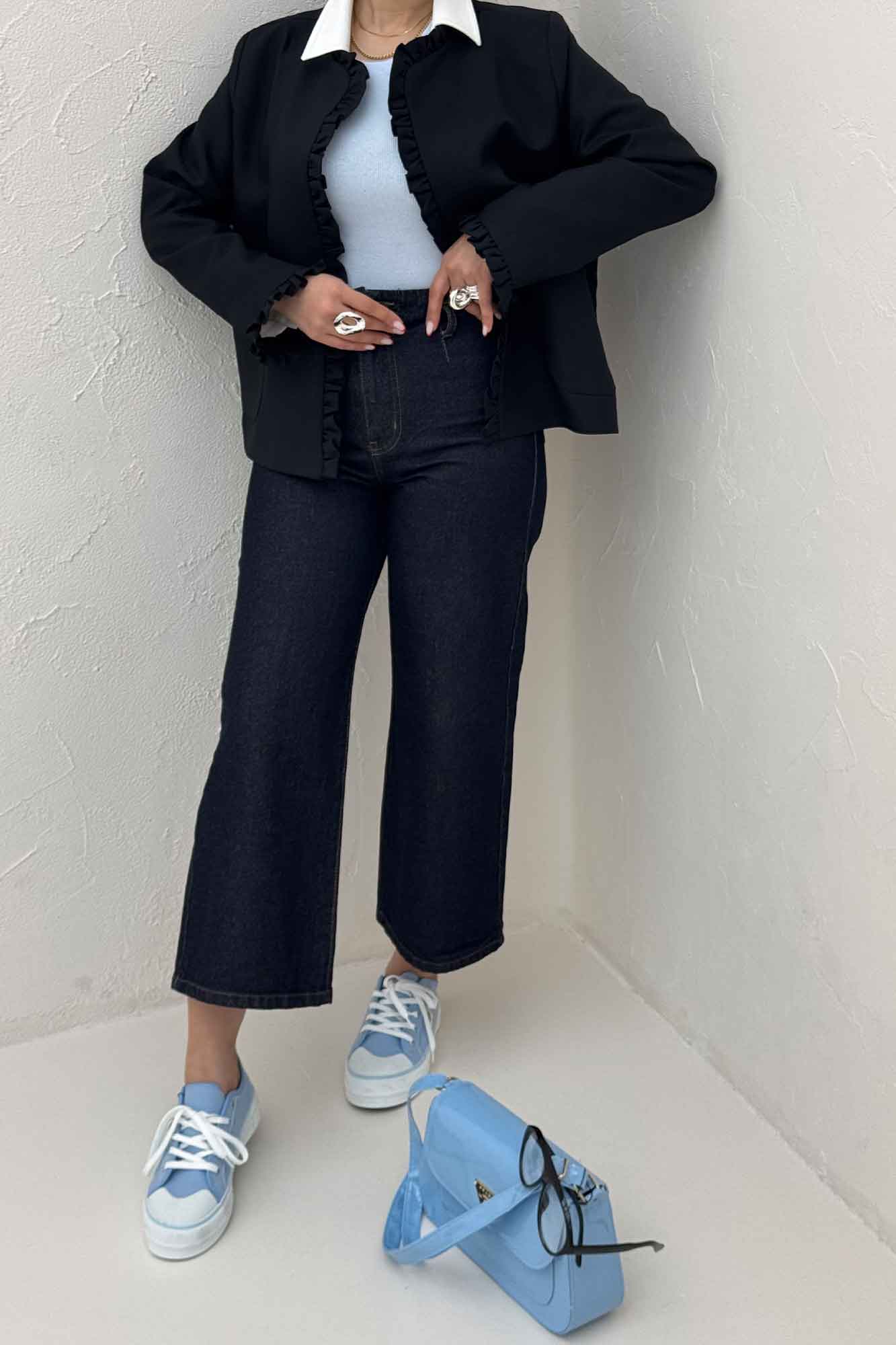 کت مازراتی کجراه چین دار دو جیب رو ERNEST