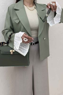 کت مازاتی کجراه سر آستین تور هلیا