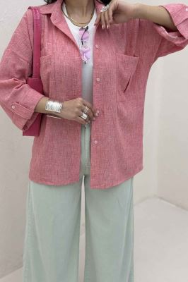 شومیز مانتویی آستین پاگن شانتون زارا