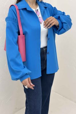 شومیز مانتویی مازراتی آستین پیله 