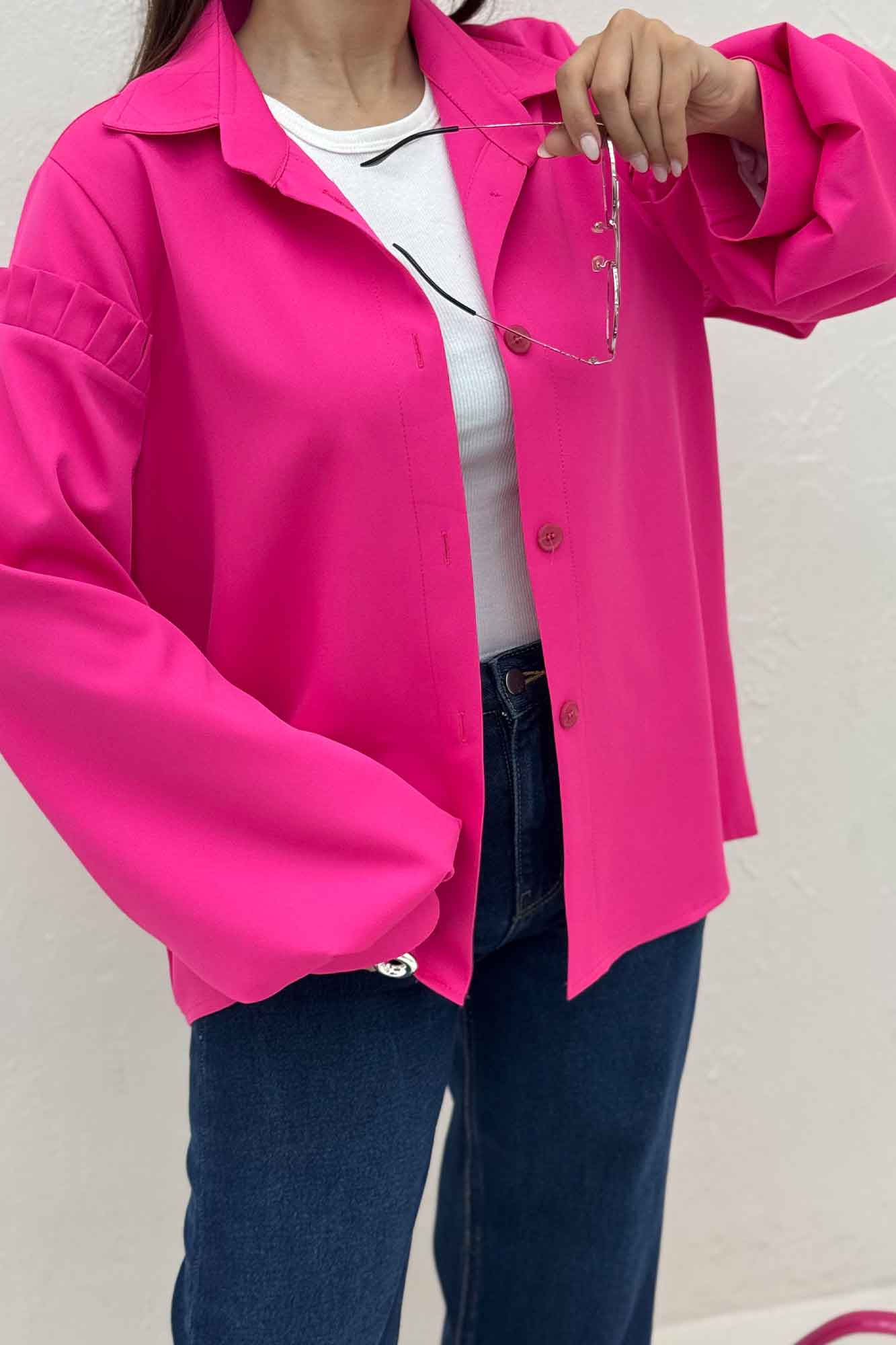 شومیز مانتویی مازراتی آستین پیله 