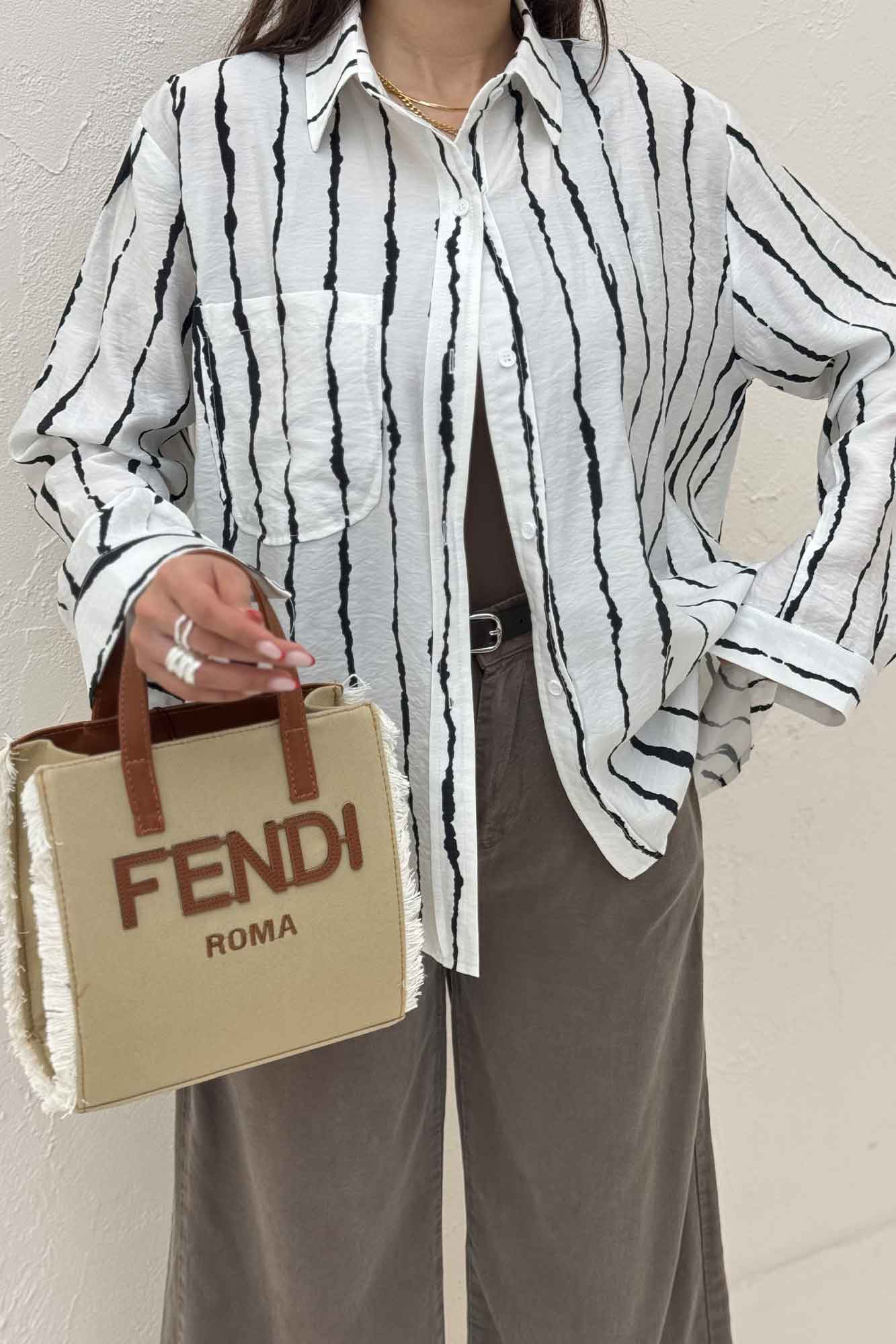 شومیز مانتویی ترک PERRY