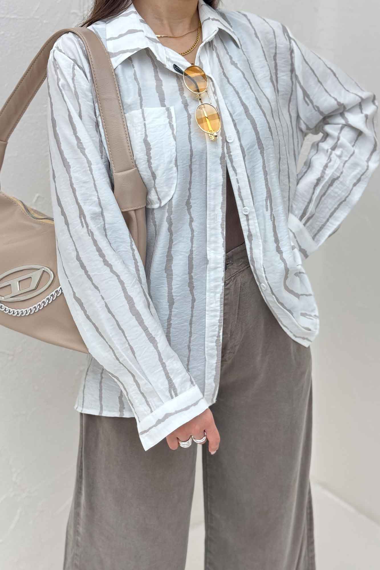 شومیز مانتویی ترک PERRY