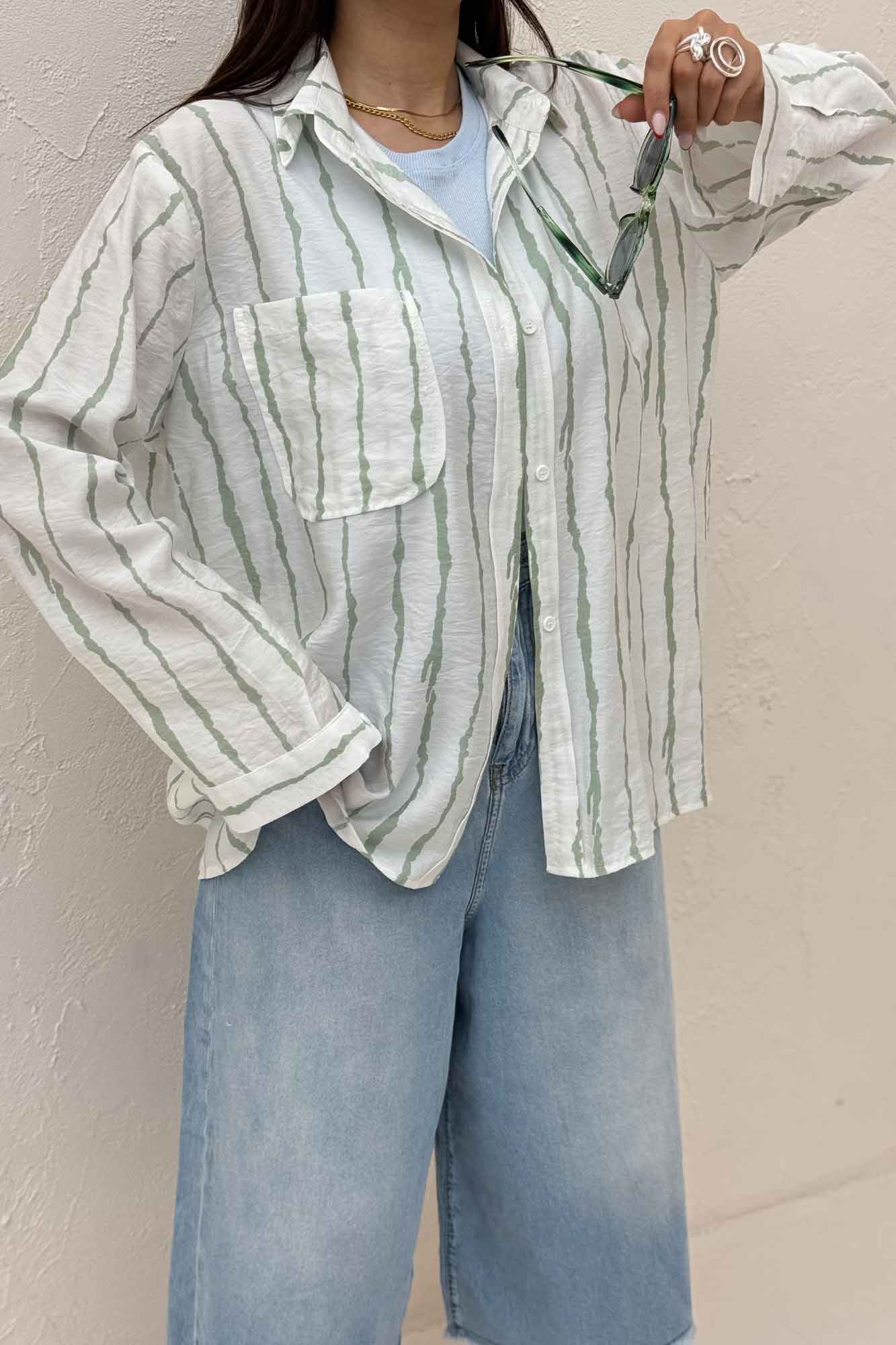 شومیز مانتویی ترک PERRY