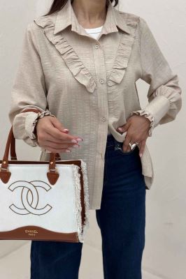 شومیز مانتویی چین هفتی شانتون راه راه