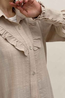 شومیز مانتویی چین هفتی شانتون راه راه