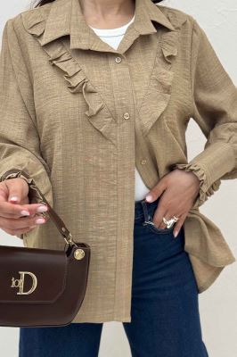 شومیز مانتویی چین هفتی شانتون راه راه