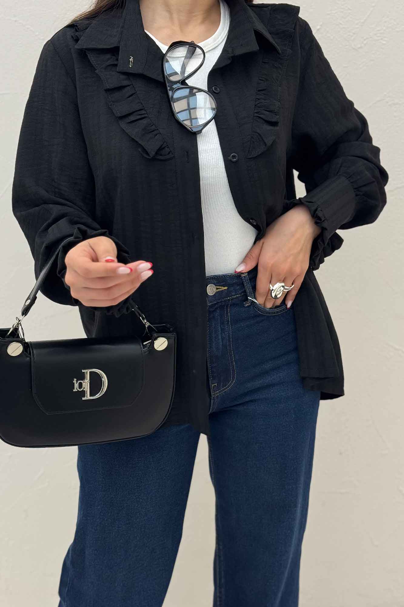 شومیز مانتویی چین هفتی شانتون راه راه