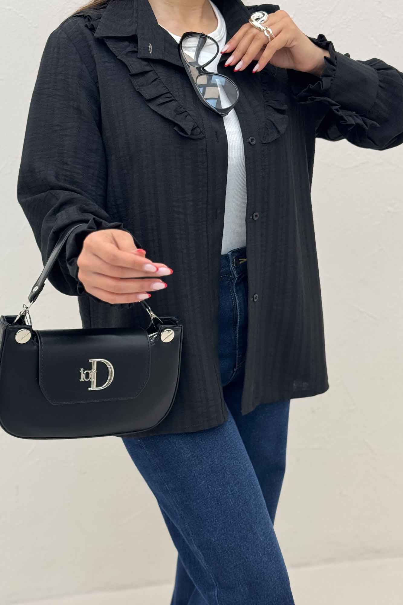 شومیز مانتویی چین هفتی شانتون راه راه