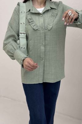 شومیز مانتویی چین هفتی شانتون راه راه