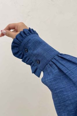 شومیز مانتویی چین هفتی شانتون راه راه