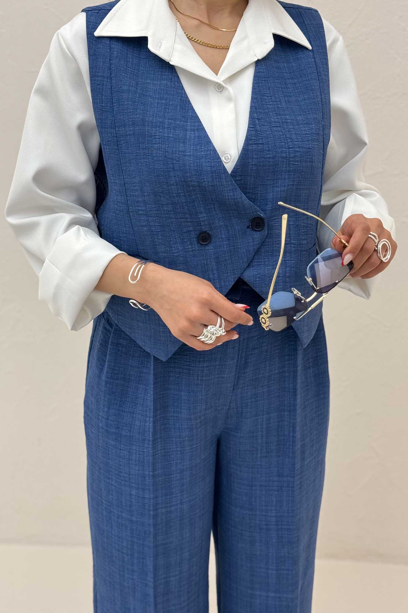 ست ژیله و شلوار شانتون راه راه KENZO