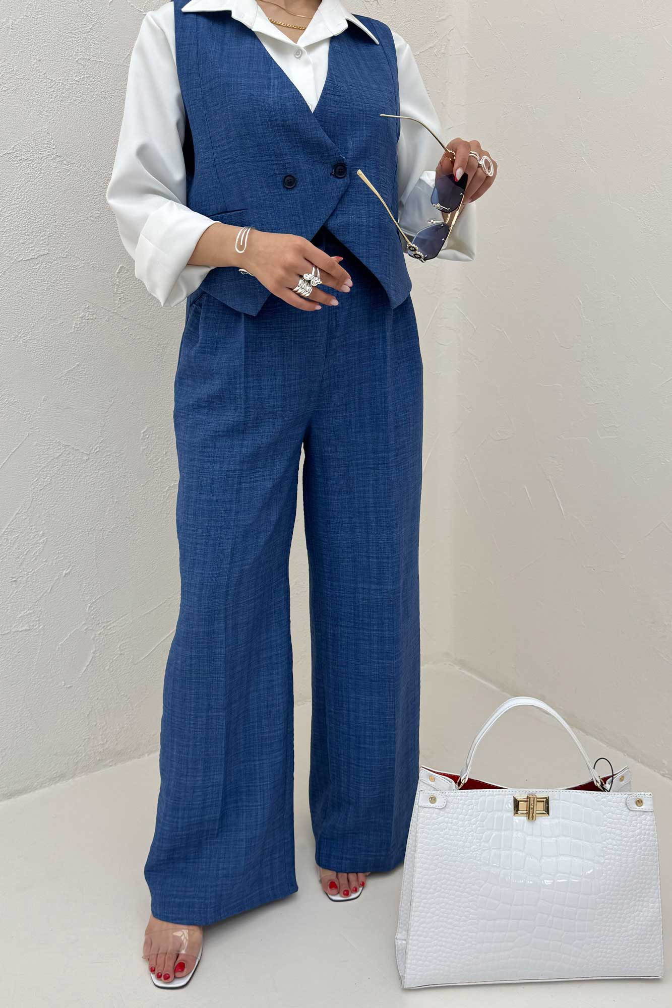 ست ژیله و شلوار شانتون راه راه KENZO