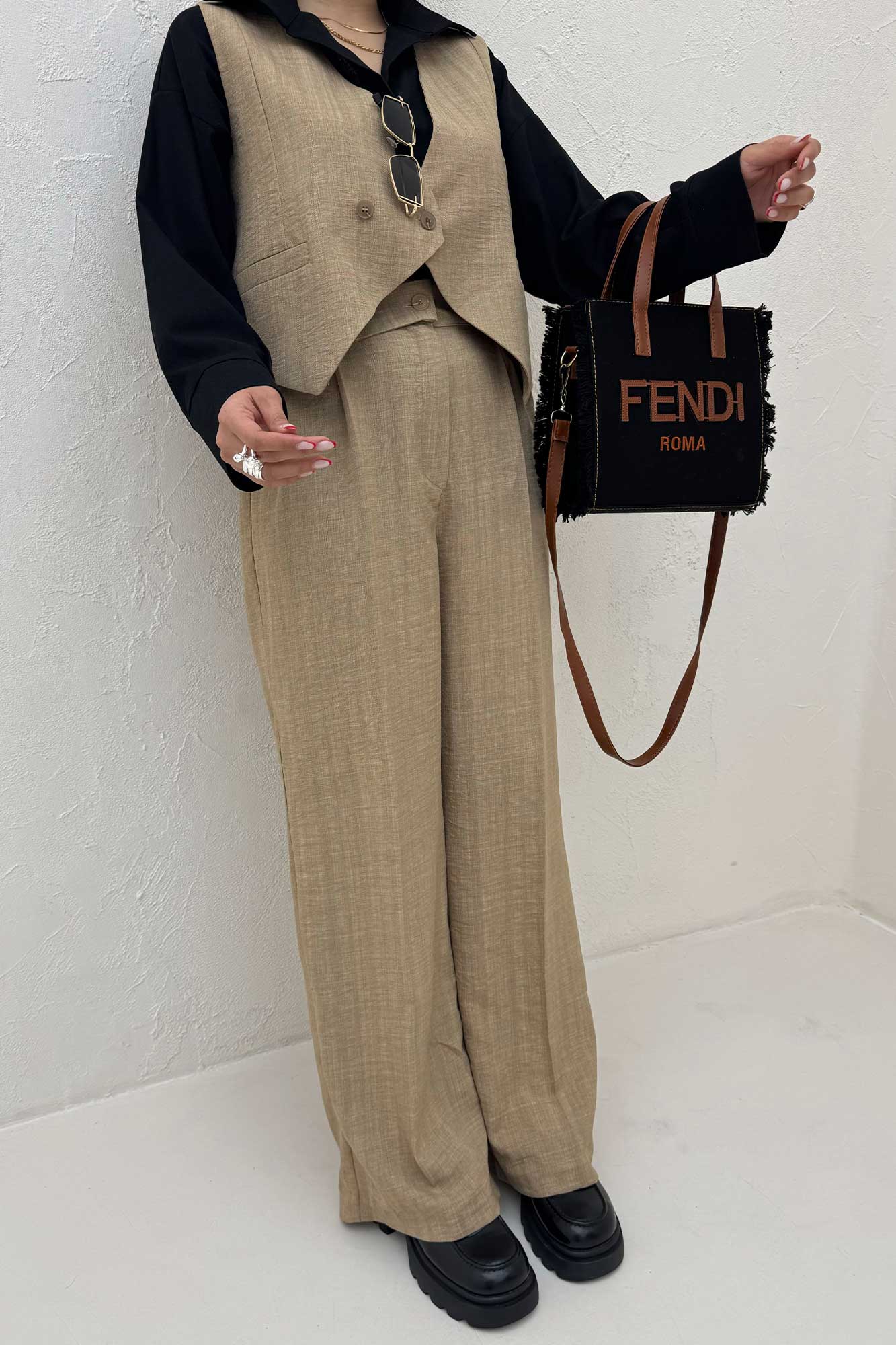 ست ژیله و شلوار شانتون راه راه KENZO