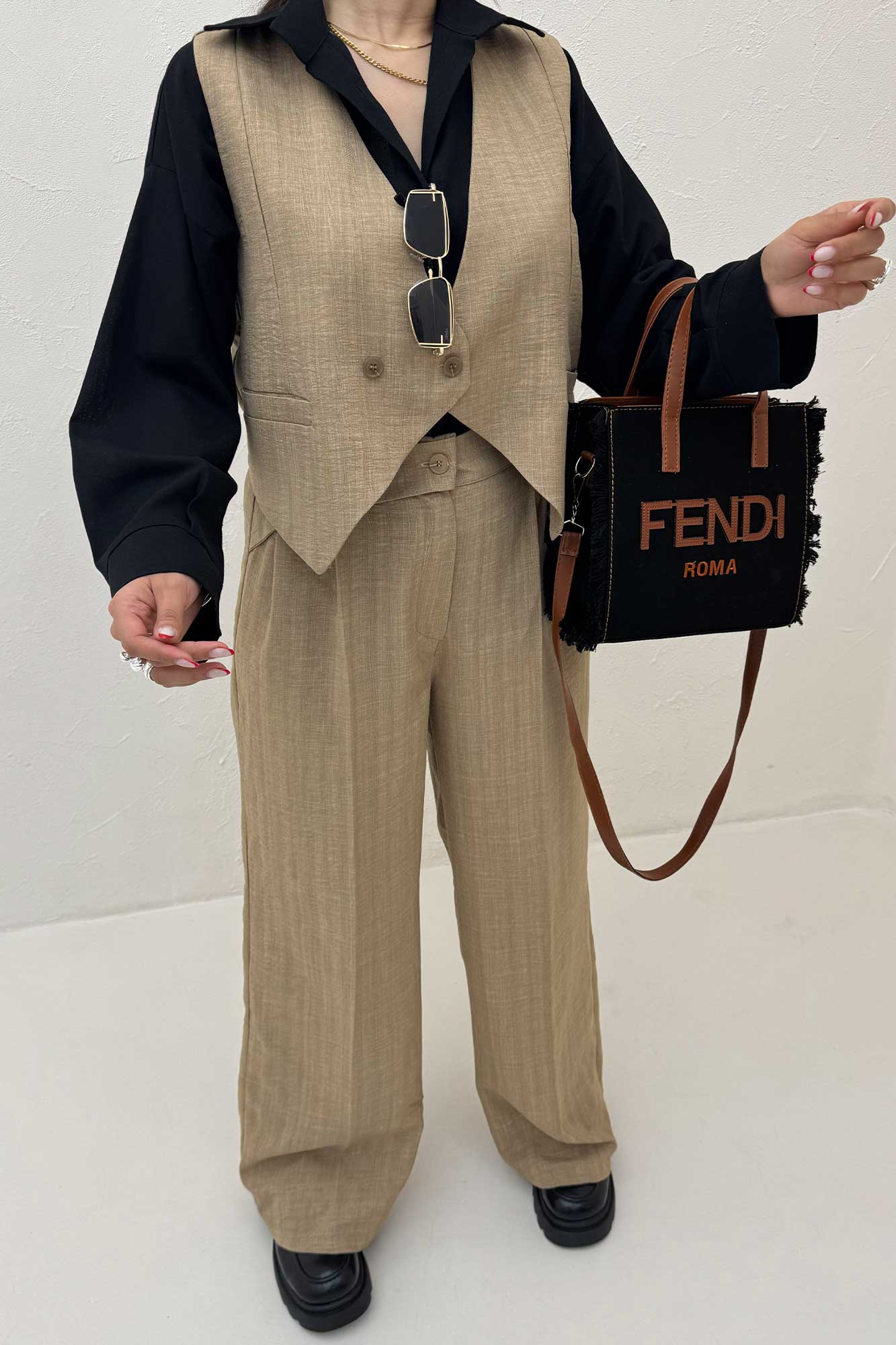 ست ژیله و شلوار شانتون راه راه KENZO