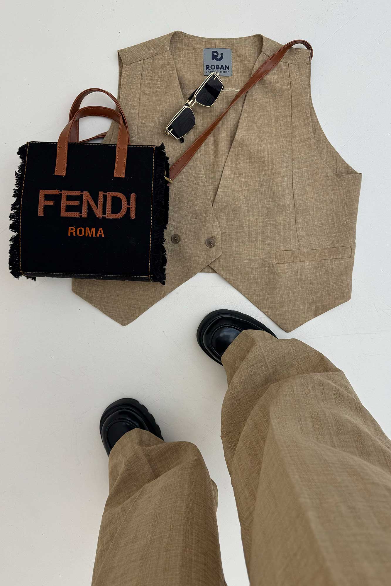 ست ژیله و شلوار شانتون راه راه KENZO