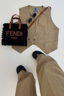 ست ژیله و شلوار شانتون راه راه KENZO