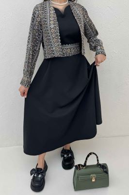 ست کت و سارافن سوزن دوزی MARLIS طرح 10