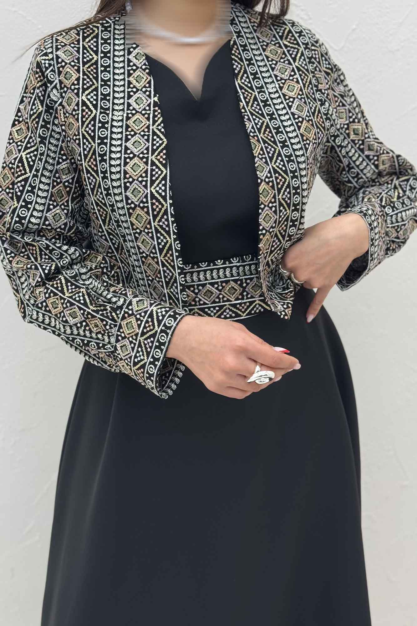 ست کت و سارافن سوزن دوزی MARLIS طرح 10