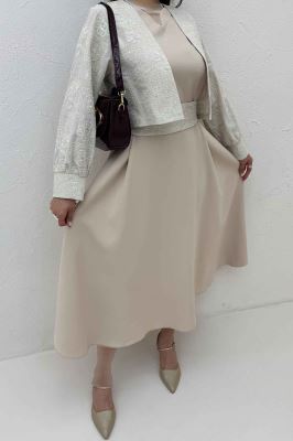 ست کت و سارافن سوزن دوزی MARLIS طرح 5