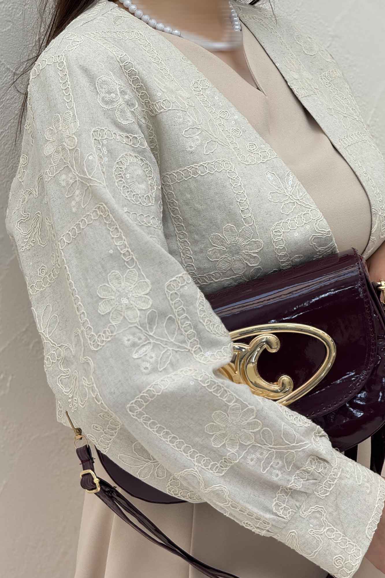 ست کت و سارافن سوزن دوزی MARLIS طرح 5