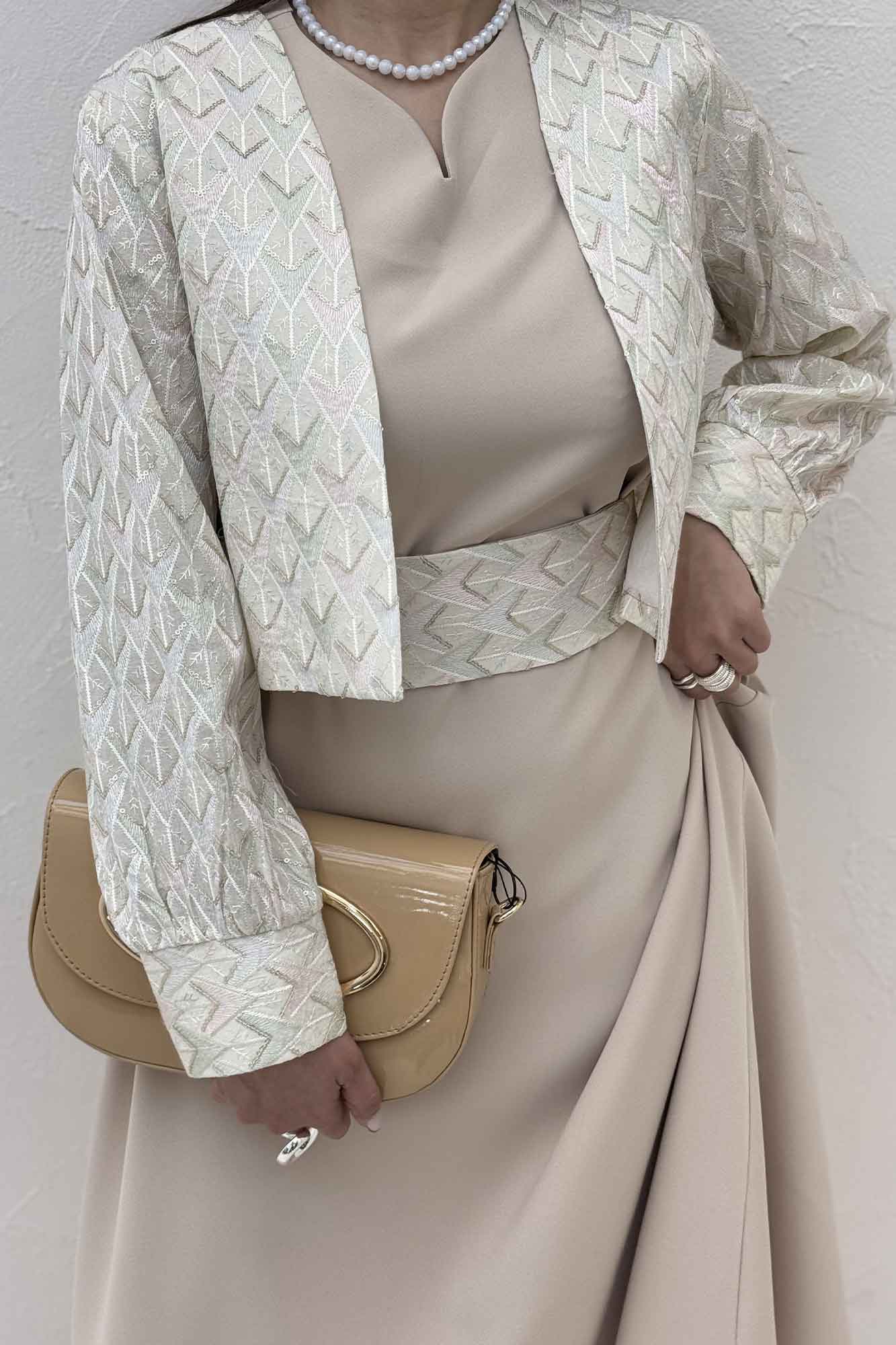 ست کت و سارافن سوزن دوزی MARLIS طرح 3