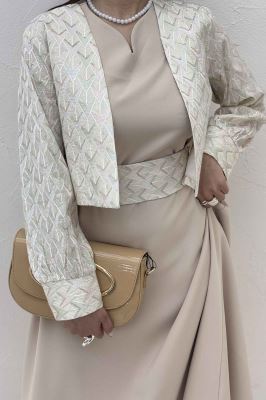 ست کت و سارافن سوزن دوزی MARLIS طرح 3