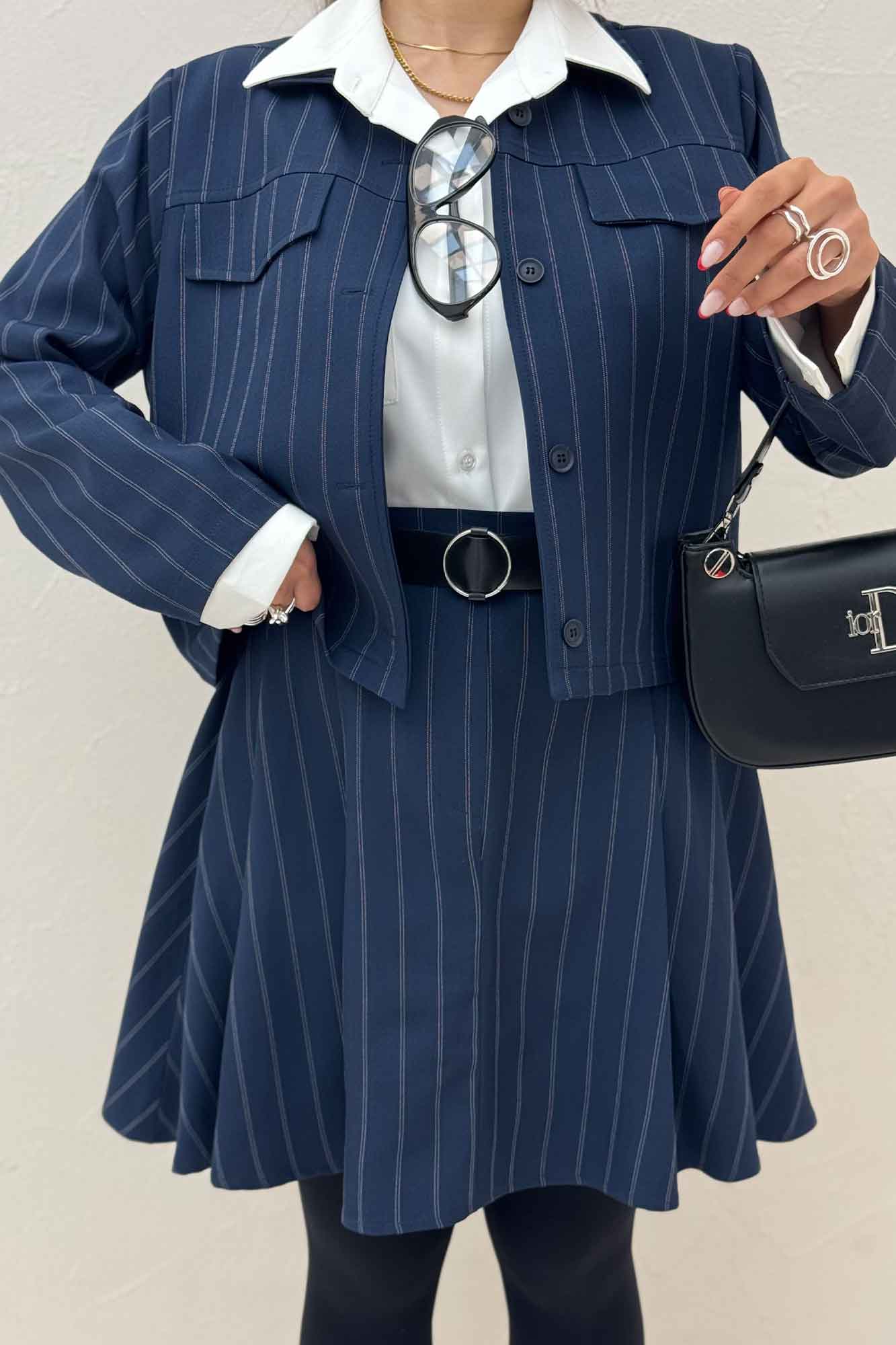 ست کت دامن کوتاه بزیاق دیپلمات دلینا