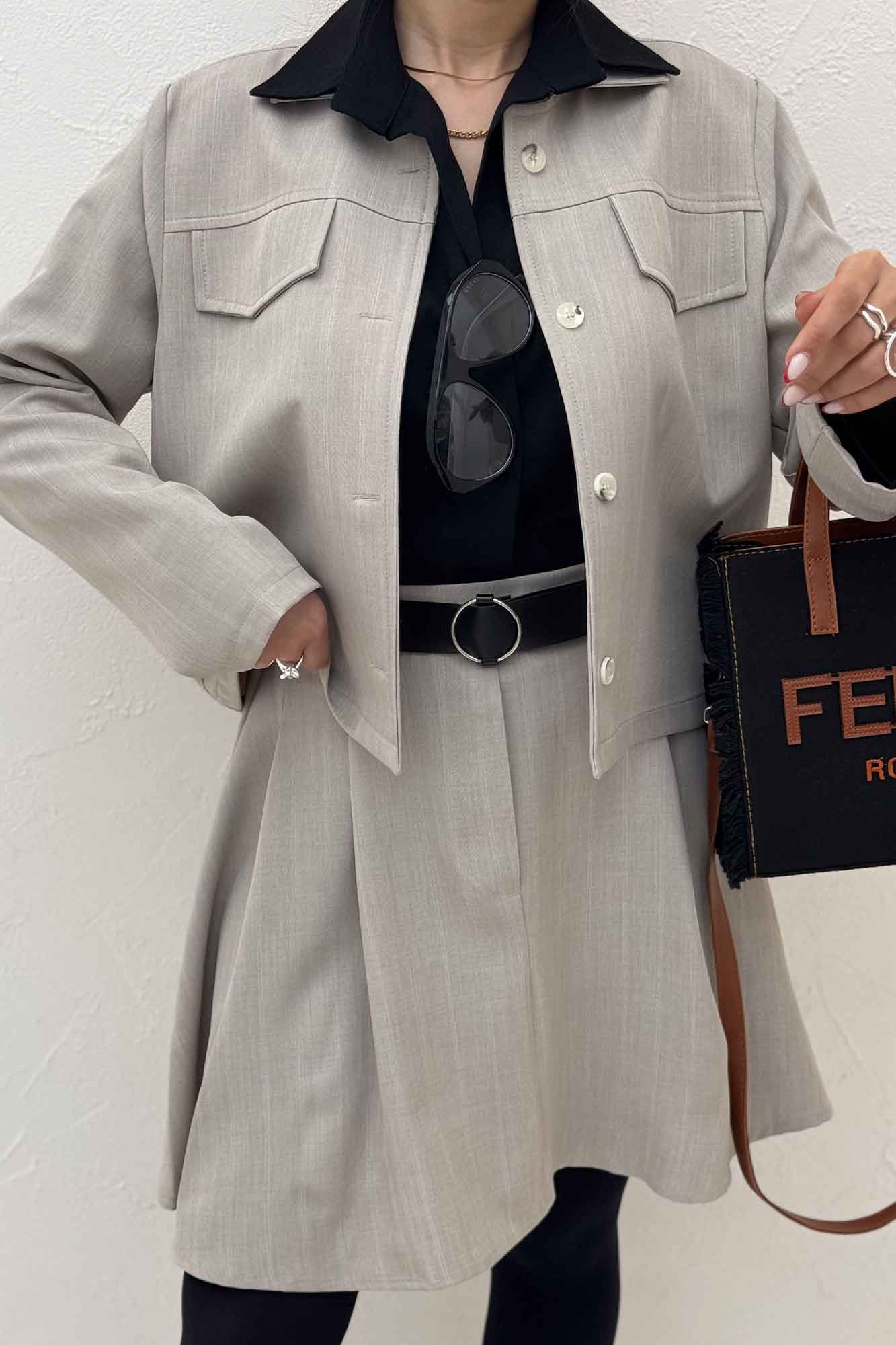 ست کت دامن کوتاه بزیاق دیپلمات دلینا