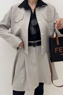 ست کت دامن کوتاه بزیاق دیپلمات دلینا