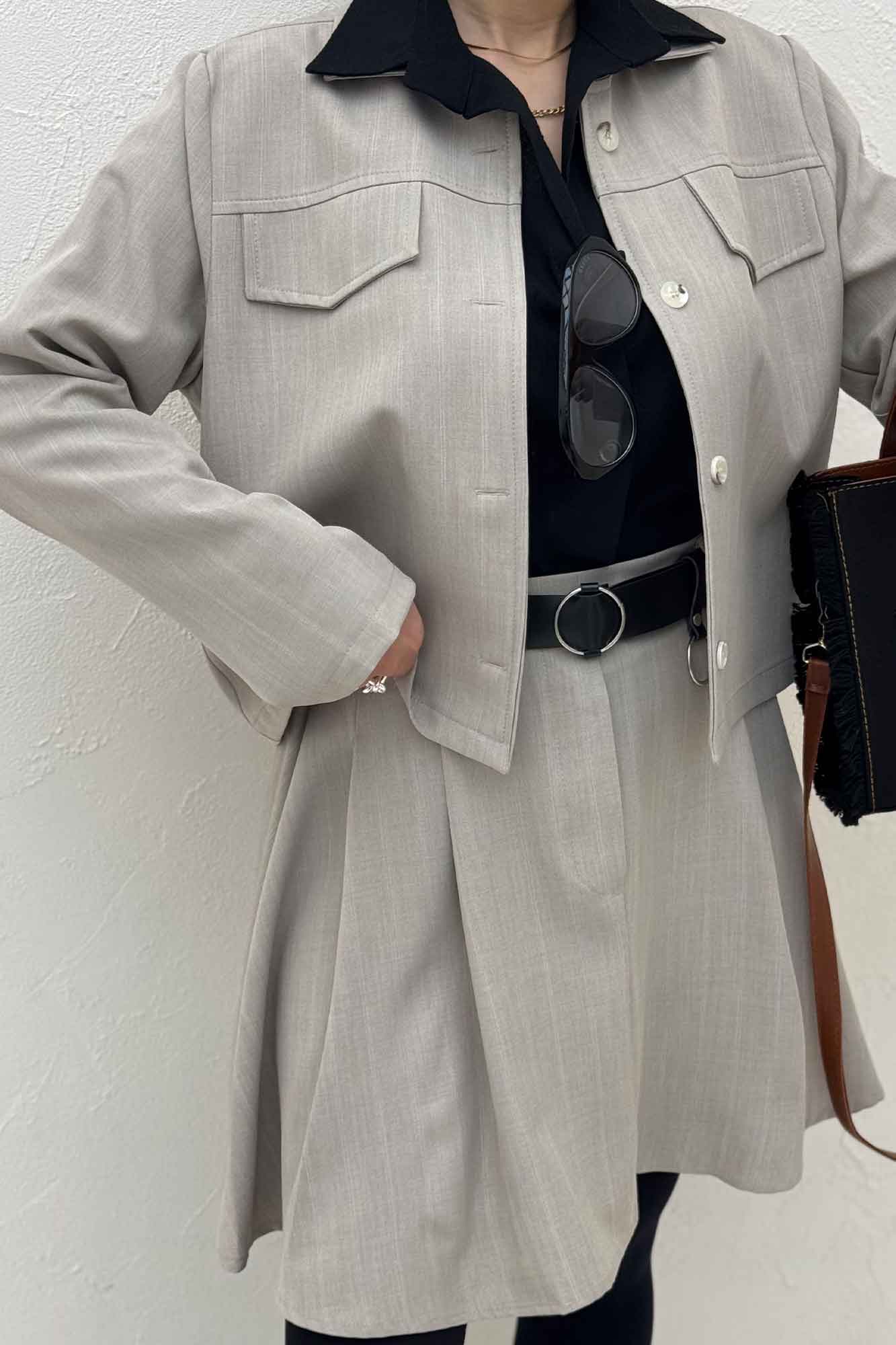 ست کت دامن کوتاه بزیاق دیپلمات دلینا