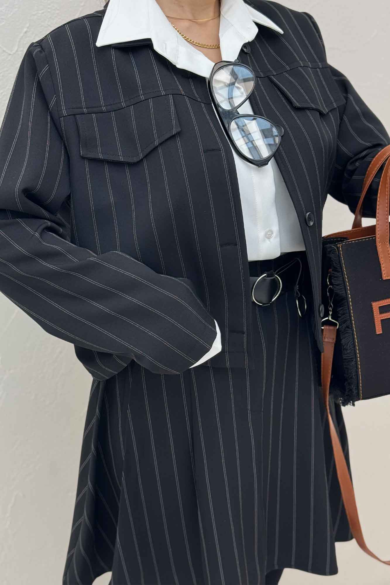 ست کت دامن کوتاه بزیاق دیپلمات دلینا