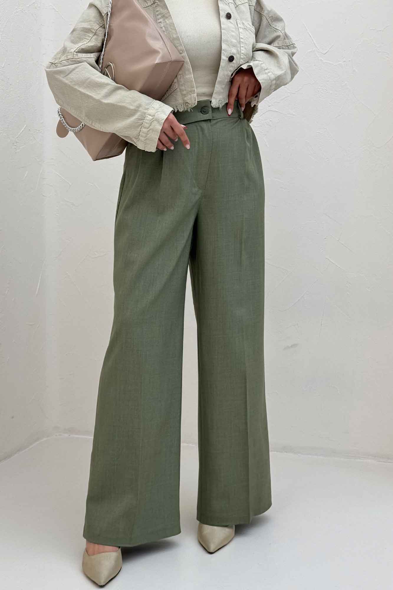 شلوار بزیاق پشت کش کمر پلدار