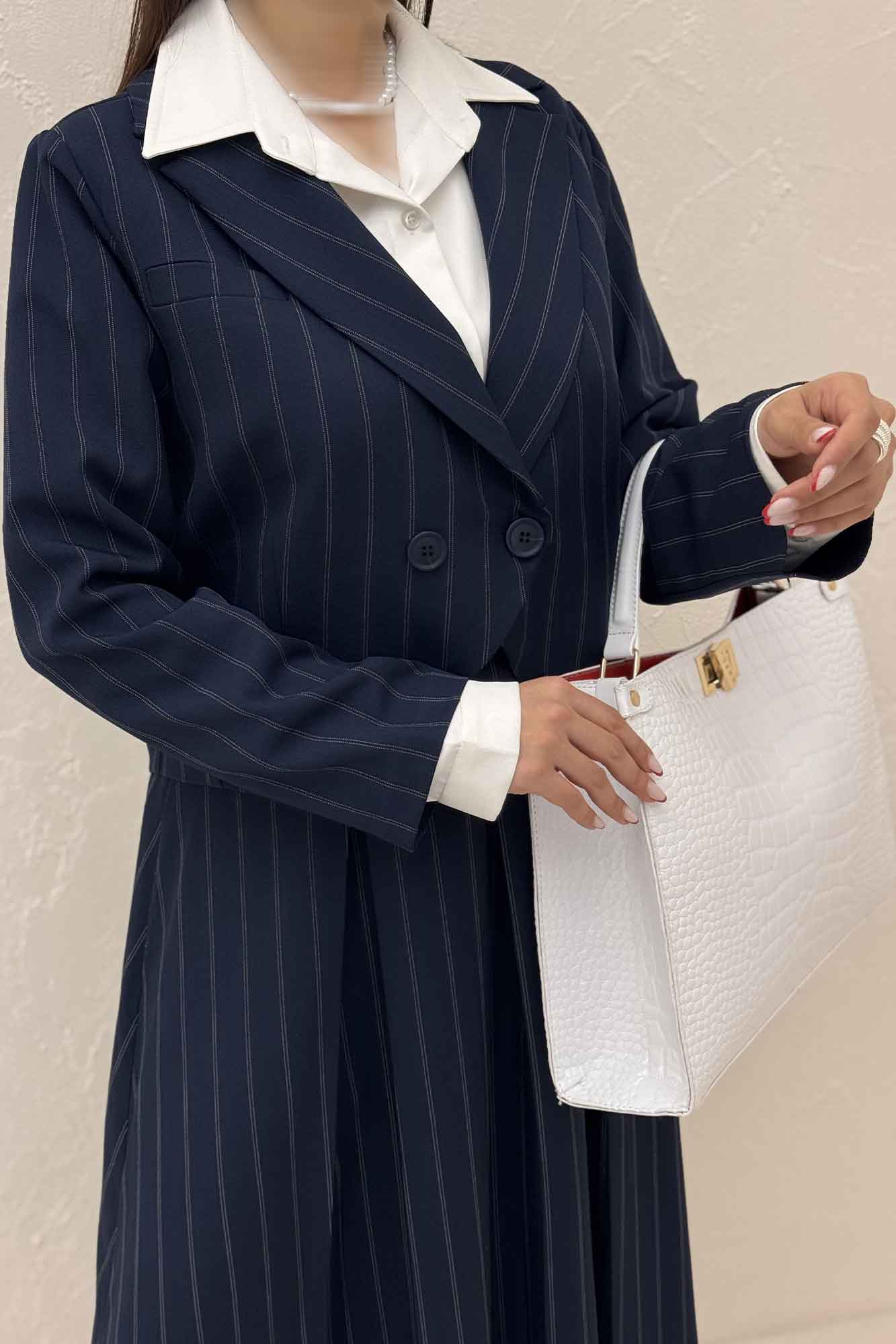 ست کت و دامن بلند بزیاق دیپلمات نیکا